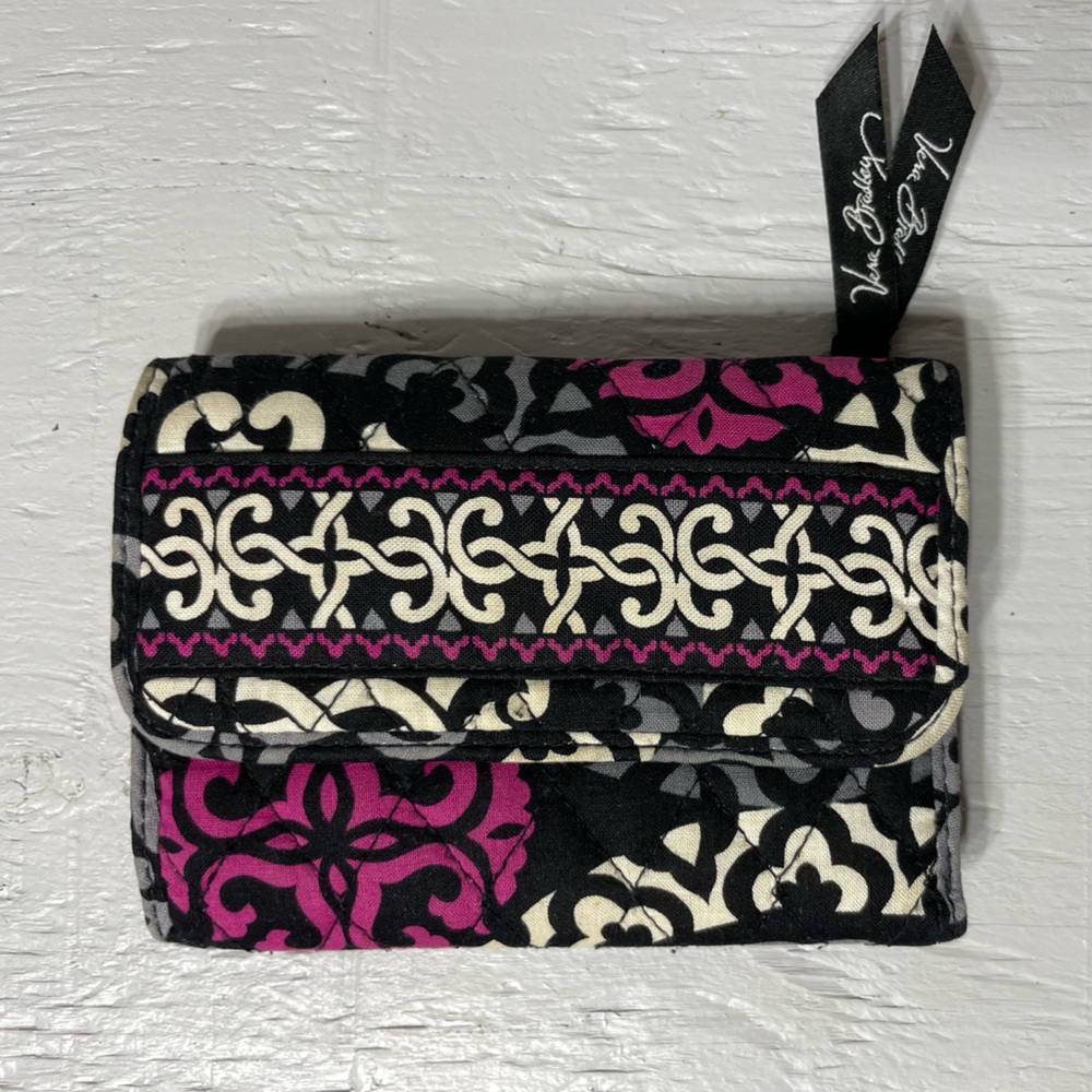 Vera Bradley Canterberry Magenta Euro Wallet